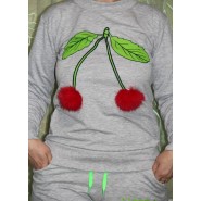 Батник взрослый "Вишенки" 13-023